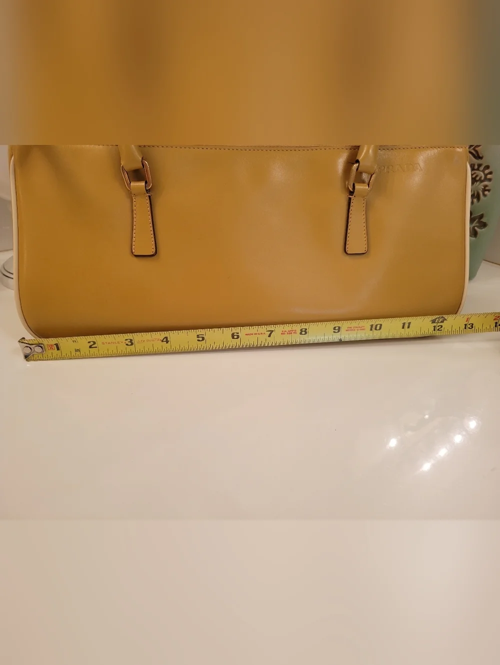Prada Mustard Yellow Leather Handbag - Picture 13 of 16